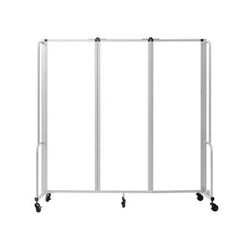 National Public Seating RDG6-3WB 72"L Portable Room Divider w/ 3 Whiteboard Panels & Gray Frame - 6'H