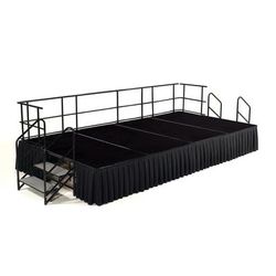 National Public Seating SG362404C-10-SB10 Stage w/ Carpeted Deck & Black Steel Frame - 8 ft x 12 ft x 24"H