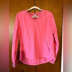 Lilly Pulitzer Tops | Lily Pulitzer Golf Pullover Windshirt W/ Removable Sleeves | Color: Pink | Size: L