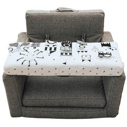 Wonder & Wise Happy Day Square Chair - Black & White