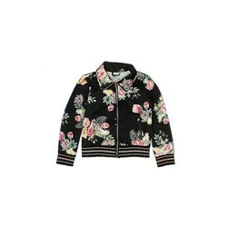 Art Class Denim Jacket: Black Print Jackets & Outerwear - Kids Girl's Size 5