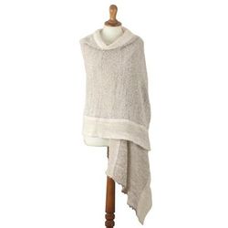 Andean Softness,'Hand Woven Baby Alpaca Blend Shawl From Peru'