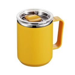 1pc 450ml/15.22oz Insulated Coffee Mug With Handle, Shatterproof 304 Stainless Steel Coffee Mug, Double Wall Vacuum Water Cup For Office, Outdoor, Travel