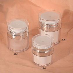 1pc Cream Jar Vacuum Bottle, Airless Pump Jar Bottle Travel Containers For Lotions And Creams Leak Proof Empty Refillable Cosmetic Jar Container With Pump