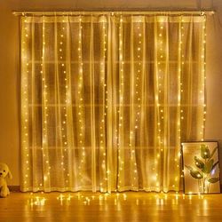 Brighten Up Your Home With This 3m/9.8ft Led Curtain String Light - Perfect For Weddings, Christmas & More!