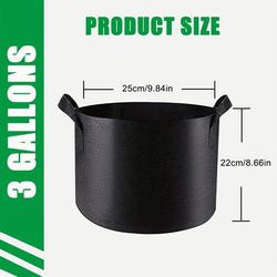 4pcs Grow Bags Heavy Duty 300g Thickened Non-woven Plant Fabric Pots With Handles, For Potatoes Tomatoes Mushrooms Flowers 3 Gallon/5 Gallon/7 Gallon/10 Gallon