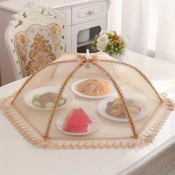 TEMU 1pc, Covering Vegetable Cover, Meal And Table Covering Vegetable Cover, Covering Vegetable Umbrella Dustproof Foldable Cover, Anti-dirt Anti-dirt Anti-fly