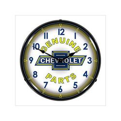 Collectable Sign and Clock Genuine Chevrolet Parts Backlit Wall Clock