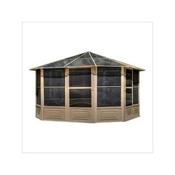 Gazebo Penguin 12 ft. x 12 ft. Florence Solarium with Polycarbonate Roof (Sand)
