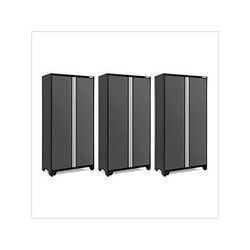 NewAge Garage Cabinets 3 x BOLD Series 42-Inch Grey Locker