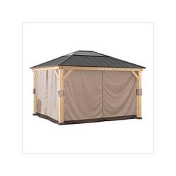 Sunjoy Group Replacement Curtains and Mosquito Netting for 13 x 15 Wood-Framed Gazebos
