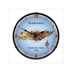 Collectable Sign and Clock State of Tennessee Backlit Wall Clock