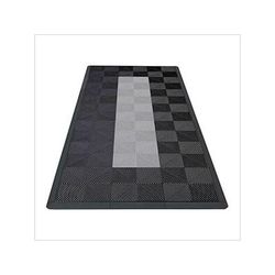 Swisstrax Ribtrax Pro Motorcycle Garage Floor Tile Mat (Jet Black / Slate Grey)