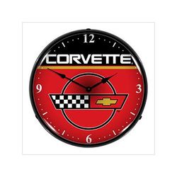 Collectable Sign and Clock Corvette Backlit Wall Clock