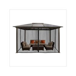Paragon Outdoor Madrid 10 x 13 ft. Hard Top Gazebo with Mosquito Netting