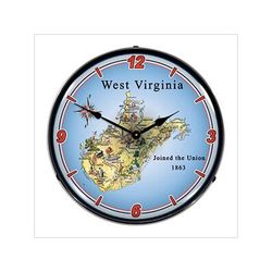 Collectable Sign and Clock State of West Virginia Backlit Wall Clock