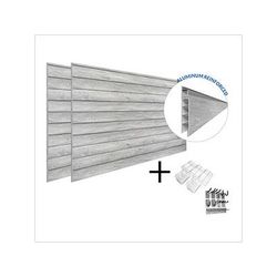 Proslat PROCORE+ PVC Gray Wood Slatwall Mini Bundle