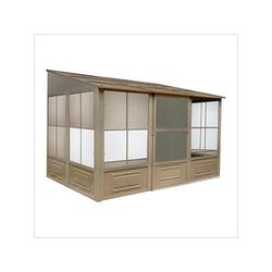 Gazebo Penguin 8 ft. x 12 ft. Florence Solarium with Metal Roof (Sand)