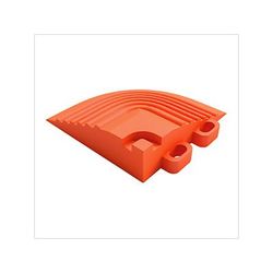 Swisstrax Pro Tropical Orange Garage Floor Tile Corner (4-Pack)