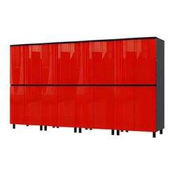 Contur Cabinet 10' Premium Cayenne Red Garage Cabinet System