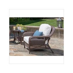 Tortuga Outdoor Sea Pines Chair and Side Table Set (Java / Canvas Natural)