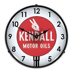 Collectable Sign and Clock Kendall Motor Oils Backlit Wall Clock