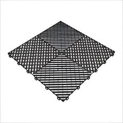 Swisstrax Ribtrax Pro Jet Black Garage Floor Tile (24-Pack)