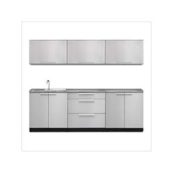 NewAge Outdoor Kitchens Stainless Steel 7-Piece Outdoor Kitchen Set with Countertops and Covers
