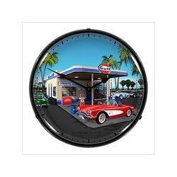 Collectable Sign and Clock 1959 Corvette Backlit Wall Clock