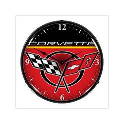 Collectable Sign and Clock Chevrolet Corvette Backlit Wall Clock
