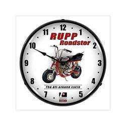 Collectable Sign and Clock Rupp Roadster Backlit Wall Clock
