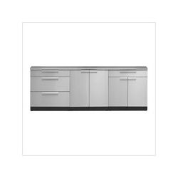 NewAge Outdoor Kitchens Stainless Steel 4-Piece Outdoor Kitchen Set with Countertops and Covers