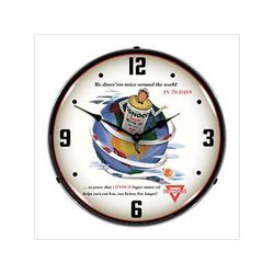 Collectable Sign and Clock Conoco Super Motor Oil Backlit Wall Clock