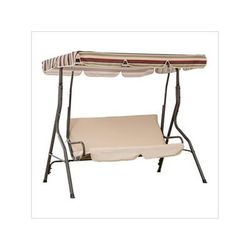 Sunjoy Group 2-Seat Steel Patio Swing Chair with Tilt Canopy