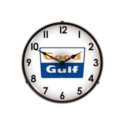 Collectable Sign & Clock Good Gulf Backlit Wall Clock