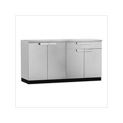 NewAge Outdoor Kitchens Stainless Steel 3-Piece Outdoor Kitchen Set with Countertops and Covers