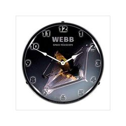 Collectable Sign and Clock Webb Telescope Patent Blueprint Backlit Wall Clock