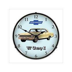 Collectable Sign and Clock 1967 Chevy II Nova Super Sport Backlit Wall Clock