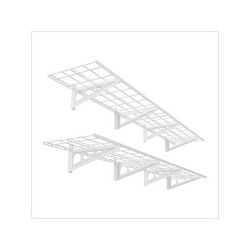 Fleximounts 1' x 6' White Wall Mounted Shelf (2-Pack)