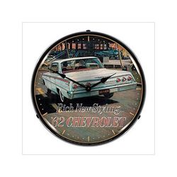 Collectable Sign and Clock 1962 Chevrolet Impala Backlit Wall Clock