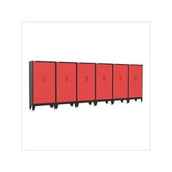 Armadillo Tough Red Gear Locker Tall Cabinet (6-Pack)