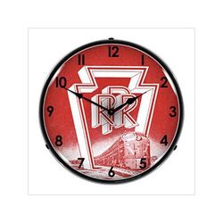 Collectable Sign and Clock Pennsylvania Railroad Backlit Wall Clock