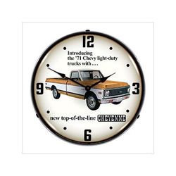 Collectable Sign and Clock 1971 Chevrolet Truck Backlit Wall Clock