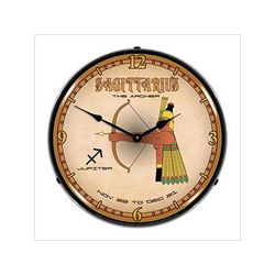 Collectable Sign and Clock Sagittarius Backlit Wall Clock