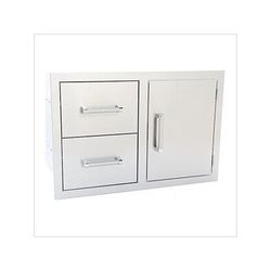 KoKoMo Grills 30" Combo 2-Drawer / 1-Door Drop-In Cabinet