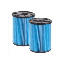 Workshop Vacs Multi-Fit Fine Dust Wet Dry Cartridge Filter for 5-16 Gallon Vacuums (2-Pack)