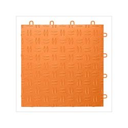 GearTile Diamond Pattern 12 x 12-Inch Orange Garage Floor Tile (48 Pack)