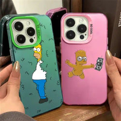 Coque de téléphone The Simpsons Zones Bart pour Apple iPhone 15 14 13 12 11 Pro MAX poly