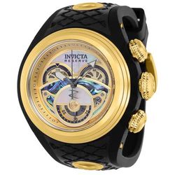 Open Box Invicta Reserve S1 Swiss Ronda Z60 Caliber Men's Watch w/ Abalone Dial - 54mm Gold Black (AIC-38877)