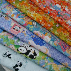 140x50cm 40s acquerello Panda stampa digitale tessuto per cucire in cotone sottile abbigliamento per